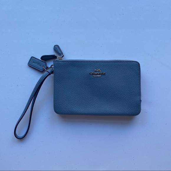 Coach Large Chain Wristlet Coach Double Zip Coin Purse Coach